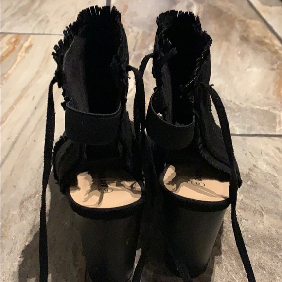 Black Open Toe 3” Heel Sandals - Picture 13 of 16